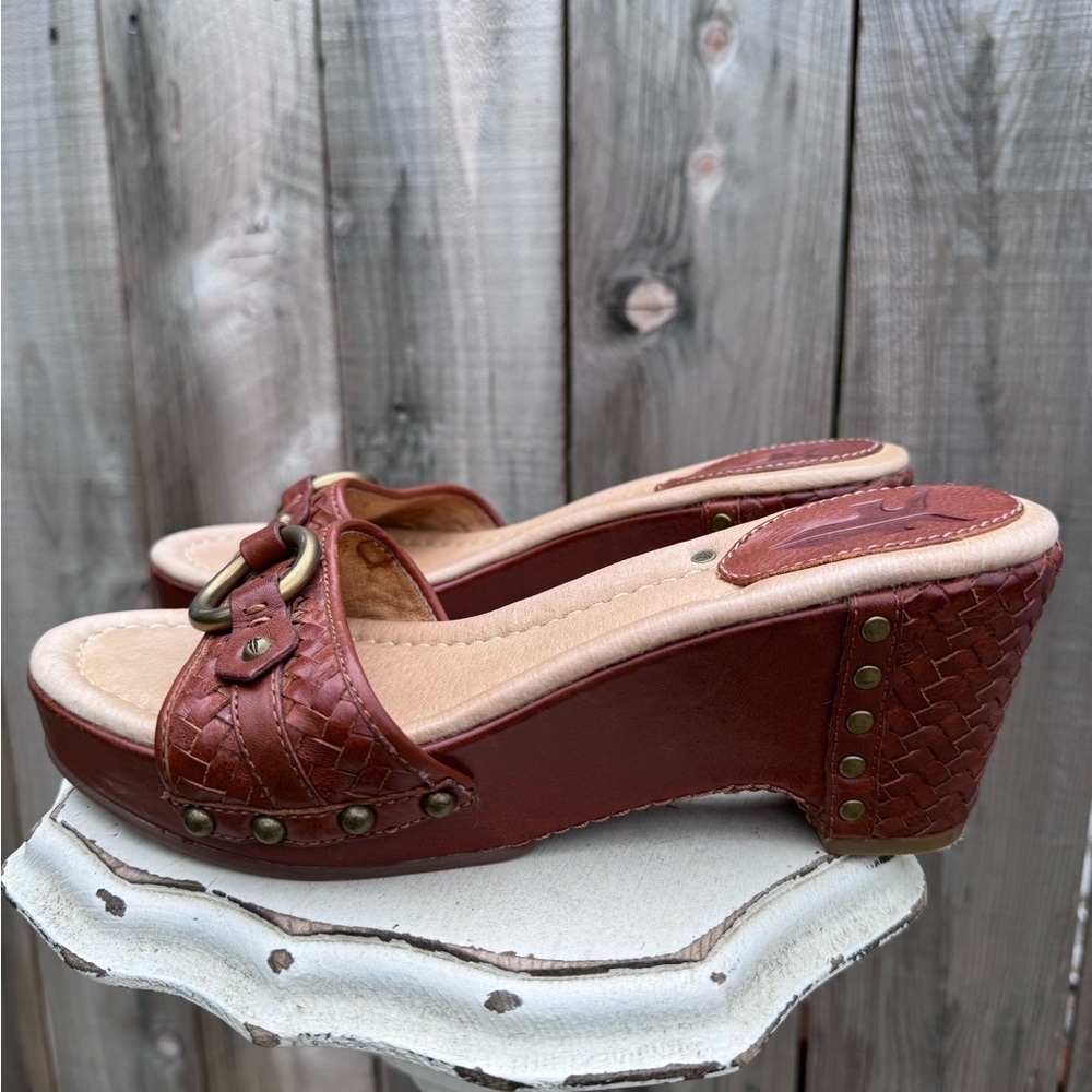 FRYE Vintage Sandals Slides 8